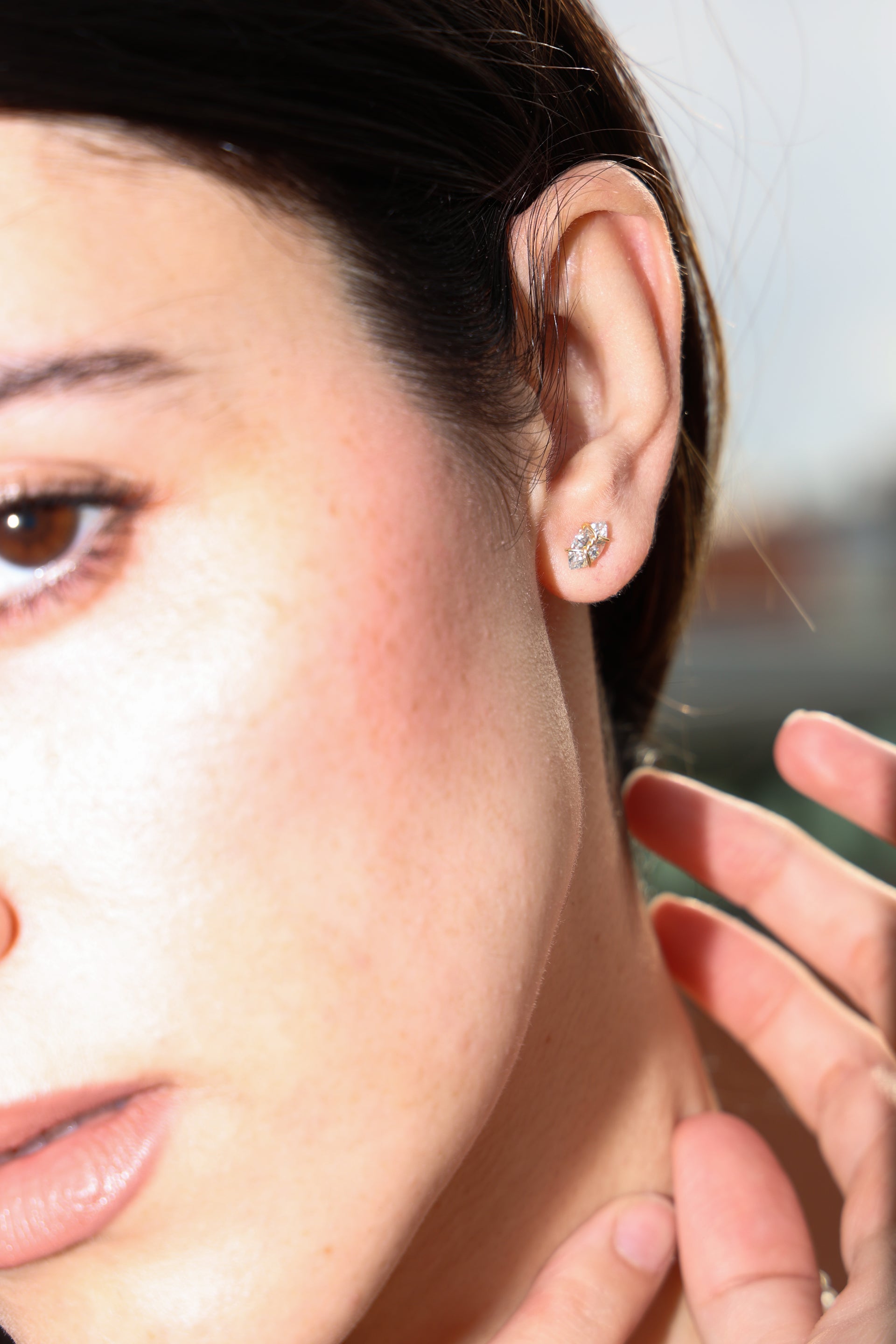 18k Gold Harness Earstuds