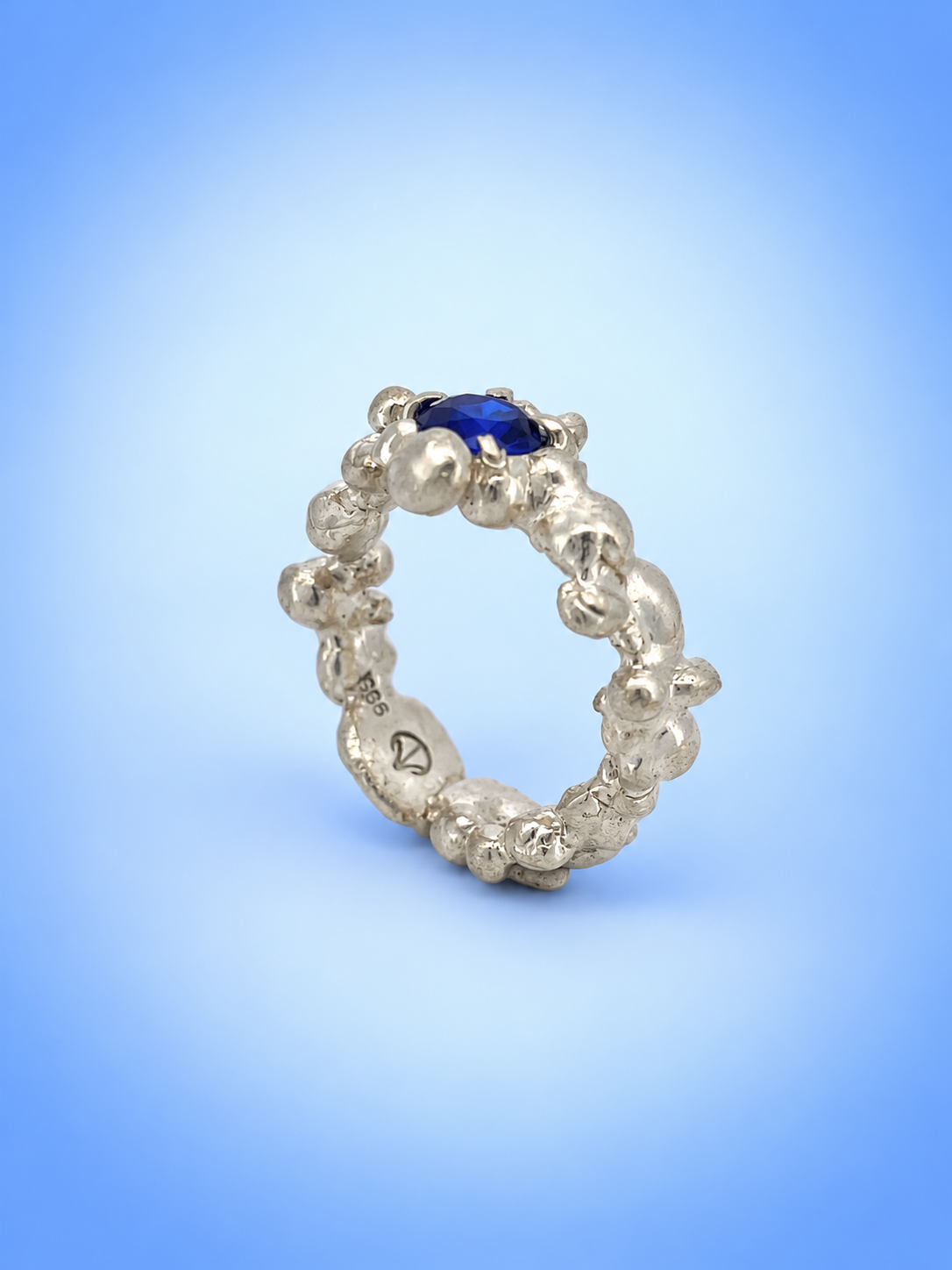 Cloud Ring with Gemstone